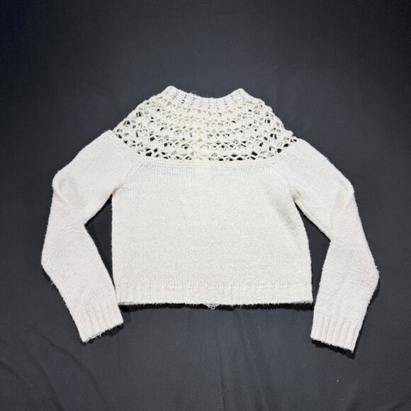 Torrid Women's Knit/Crochet Sweater Size 2 White Cropped - Picture 3 of 9